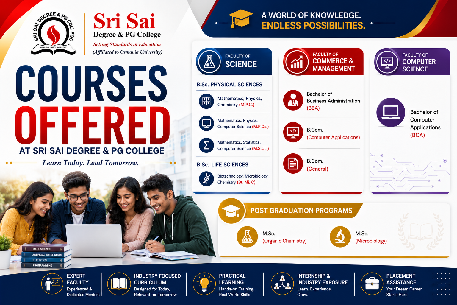 Courses Offered at Sri Sai Degree & PG College